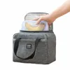 Portable Lunch Bag Ny värmeisolerad lunchlåda Tote Cooler Handväska Bento Pouch Dinner Ctainer School Food Storage Väskor 673V#