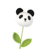 Decoratieve bloemen Handgemaakte simulatie Wolbloem Cartoon Dierenboeket Creatieve Panda Handgeweven Handgemaakt Breien Gehaakt Cadeau