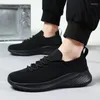 Casual Shoes Fashionable Men's Sports Ultra Light Breathable Lace Up Soft And Elastic Mesh Running Tennis Free Of