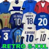 Retro Itália camisas de futebol TOTTI R.BAGGIO 1982 1986 1988 1990 1994 1996 1998 2000 2002 2004 2006 2012 camisa de futebol italia uniforme Goleiro BUFFON MALDINI DEL PIERO