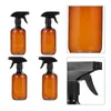 Opslagflessen 4 Stuks Gieter 500 Ml Spuitfles Reizen Plastic Containers Amber Met Trigger De Huisdier Vloeistofhouder