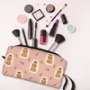 Vrolijke capibara i doodle stijl reis cosmetische tas vrouwen toilettas make-up arrangör lady beauty opbergzakken dop kit doos n22k#