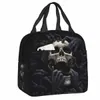 Male Hands Skull Lunch Bag A tenuta stagna Halen Gothic Skelet Dispositivo di raffreddamento termico Lunch Box isolato per le donne Bambini Food Tote Borse j4JX #