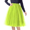 Jupes femmes maille robe de bal élastique taille haute Tulle longueur au genou Fillibeg couleur unie Costumes de fête Dancewear Club adulte Jupe