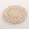 Table Mats Mat Natural Hand Woven Maize Husk Straw Placemat Anti-Slip Insulation Coffee Mug Drink Cup Coasters For Decor