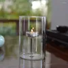 Candle Holders Set Of 3 Glass Holder For Wedding Centerpieces Clear Tealight Party Decor Decorative Candleholders