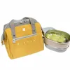 Vinnare Ny termisk isolerad lunchlåda Tote Cooler Bag Bento Pouch Lunch Ctainer School Food Storage Påsar Bolsas de Almuerzo K5Z7#