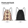 moroccan Berber Rug Boho Style Drawstring Bag Women Men Lightweight Antique Bohemian Geometric Sports Gym Storage Backpack q206#