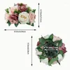 Decorative Flowers 2pc Half Ball Vintage Silk Rose Flower Arrangement With BasePerfect For Wedding Centerpieces Parties And Home Decor