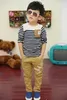 Boy Tshirt Kids Spring Autumn Clothes Children T-shirts For Baby Boys Long Sleeve T Shirts Striped 240323