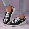 Casual Schoenen Vrouwen 2024 Zomer Lace Up Wandelschoenen Rome Mode Loopschoen Kleurblok Plus Size 35-43 Zapatos De Mujer