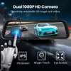 Podofo 9.66 '' Mirror -Kamera für Carplay Touchscreen Video Recorder Rückspiegel Spiegel Vorder- und Rückfahrkamera Spiegel DVR