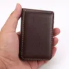 Novo Busin Card Holder Men's Card ID Titulares Magnético Atraente Caixa de Cartão Mini Carteira Masculino Titular de Crédito b53F #