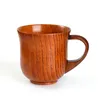 Canecas 250ml copo de madeira natural caneca de café chá de madeira com colher leite bonito água home office drinkware presente