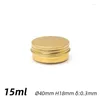 Lagringsflaskor 5st Cream Jar Tin Cosmetic Lip Containers Nail Derocation Crafts Pot Refillable Bottle Screw Thread Tom Aluminium