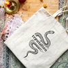 1pc Sac fourre-tout "Reputati" Snake Pattern, sacs de boutiques réutilisables, sac fourre-tout pliable en toile Kpop Fans cadeau C5KC #