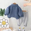 Vêtements de marque pour enfants, ensembles de vêtements pour bébés garçons et filles, cardigan, veste en jean, ensemble de pantalons de survêtement