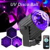 2Pack UV Black Light Ultraviolet DJ Disco Magic Ball Stage Blacklight för Glow Party Halloween Xmas Dance Bar Fluorescerande affisch