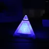 Horloges de table S!!!7 couleurs changeantes lumière LED calendrier triangulaire réveil numérique Mini nuit décor de chambre d'enfant