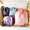 2018 nouveaux sacs à chaussures imperméables mignons sac à cordon portable impression Carto organisateur de voyage pochette cosmétique paquet de vêtements g1kr #