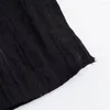 Blouses pour femmes Keyanketian automne avec ceinture chemise minimaliste noir élégant col cranté à manches longues haut robe kimono