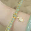 Armbanden gouden kleur voor het heten van het heten van de jade armband laat dubbele laag sieraden meisjes geschenken mode eenvoudige ggirl hand sieraden