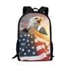 Skolväskor mode flagga amerikansk mönster tryck barn väska ryggsäck barn pojkar flickor mochila infantil bokväska lättvikt