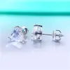 Top Sale Trendy 2022 Good Quality Heart Cut Vvs d Color Moissanite Lad Diamond Fashion Luxury Silver Studs Earrings