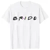 T-shirts pour femmes Engagement Bachelorette Party Tshirt Wine Crew Top Bridesmaid Team Bride Sister Mère du marié Chemise Bridal Shower Tee