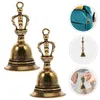 Fournitures de fête 2 pièces porte-clés bricolage jouets suspendus statues de cloche en laiton accessoires pendentifs décorations vintage en cuivre cloches de mariée porte-clés