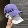 Casquette de Baseball plissée violette, chapeau à langue plate, petit visage à large bord, protection solaire polyvalente pour hommes et femmes, 240322