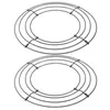 Декоративные цветы 2 шт. Гирленда рама металлические венок формируют ремесла кольца, делая расходные материалы