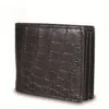 2023 Nya FI Busin Men's Alligator Plånböcker Real Crocodile äkta Leathe Wallet Boy Brand Luxury Card Holder Purse F9p5#