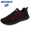 Chaussures décontractées BONA Style hommes course maille tissage supérieur Sport extérieur Jogging marche baskets à lacets