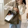 Borse a tracolla Borsa tote in tela con giunture alla moda coreana per le donne Borsa da viaggio femminile di design casual da spiaggia di grande capacità