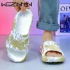 Zapatillas 2024 verano estampado unisex para hombre plataforma de fondo suave diapositivas eva sandalias deportivas huecas zapatos de playa casuales pareja zapatilla