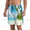 Herenshorts Mooi strand en tropische zee Sneldrogend Zwemmen voor heren Zwemkleding Badpak Trunk-badkleding