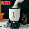 Garrafas de armazenamento 10kg recipiente de grãos de cozinha grande capacidade à prova de insetos à prova de umidade alimentos selados jar arroz trigo organizador balde