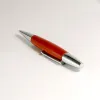 Red Willow Wood Silver Échecboard Twist Trim Fat Ballpoint Pins Pen Écriture Outil Gift W3JD