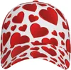 Cappellini da baseball Cappelli da camionista da spiaggia con cuori carini per donna Uomo Berretto da baseball snapback per San Valentino estivo