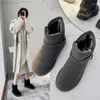 Casual Shoes Damyuan Brand Women's Boots Winter Footwear Round Toe Flat Heel Boots-Women Fashion Fur Ankle Mujer