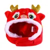 Dog Apparel Cartoon Dragon Pet Hat Chinese For Year Cosplay Plush 3d Horns Embroidery Costume Headgear Cat Po