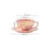 240 ml Petal Ceramic Cup Coffee and Saucer Afternoon Tea Cups Milk Mug Mugs Teacup Drinkware 240328
