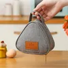 mini trójkątna torba insulati aluminiowa Folia chłodnica termiczna lunch lunch studencka ryżowa torba na lunch pudełko bento obiadowe torby m8zj#