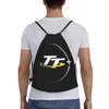 Isle of Man TT Process Plecak Kobiety mężczyzn sportowy Sackpack Sackpack Składany motocyklowa torba treningowa worka F30t#