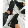 Scarpe casual Sneakers traspiranti Donna Outdoor Mesh Tinta unita Sport Runing Fitness di alta qualità Nero chiaro