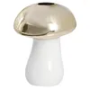 Vases Vase de livre pour fleurs Pot séché créatif Petites décorations Champignon de bureau en céramique