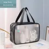 Nouveau sac de maquillage en PVC grande capacité sac transparent étanche sac de voyage en plein air aile et rangement pour pinceaux de maquillage r4zj #