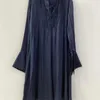 Vestidos casuais mulheres plissadas mini vestido 2024 verão punhos fenda lace-up solto manga longa flared robe reto
