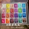 60 kleuren Nail Art Pigment Set Mold Schilderij Aquarel Parel Charmant Marmeren Steen Glitter Poeder Marmering Shimmer Effen 240328